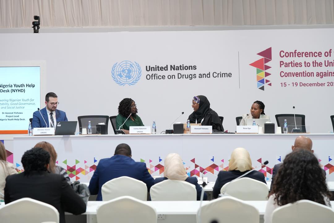 Leading the Nigeria Youth Help Desk at the UN Convention against Corruption